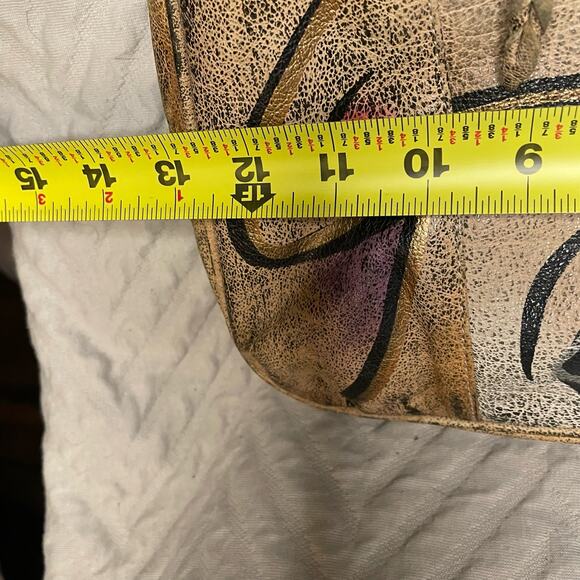 SALE!! Vintage The Animal purse wearable art leather hand painted made in India - Picture 9 of 9